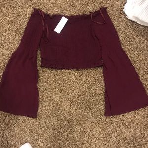 Plum crop top